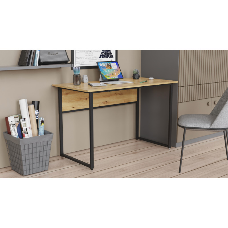 Комп'ютерний стіл Ferrum-decor Коди 75x100x70 чорний ДСП Дуб Артизан 16 мм (FRD-107179)