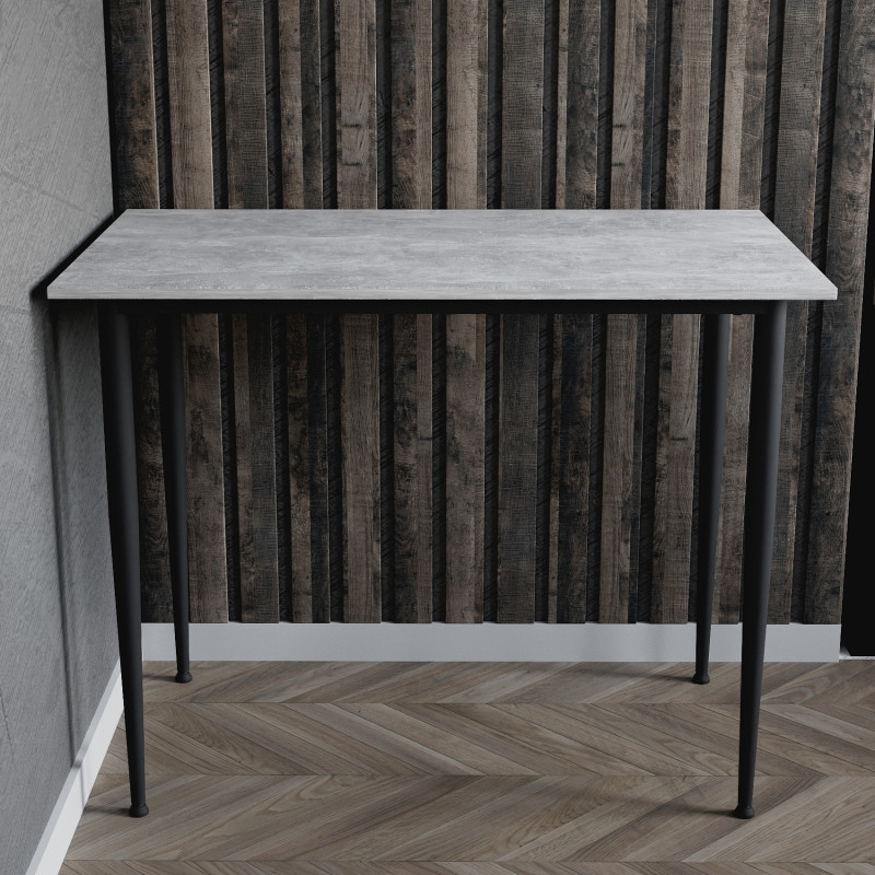 Універсальний стіл Prime Ferrum-decor 750x1000x600 Чорний метал ДСП Бетон 16 мм (FRD-107629)