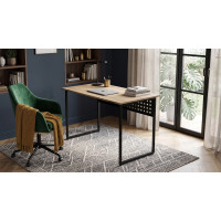 Стол письменный Майк Ferrum-decor 75x120x70 Черный металл ДСП Дуб Евок Прибрежный 16 мм (FRD-108249)