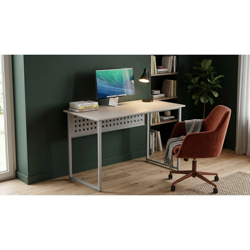 Стіл письмовий Майк Ferrum-decor 75x100x60 Сірий метал ДСП Кашемір 16 мм (FRD-108299)