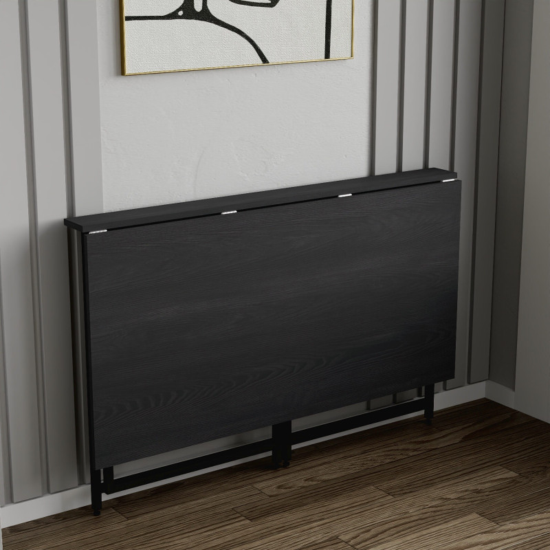 Розкладний стіл Моріс Ferrum-decor 750x900x500 Чорний метал ДСП Каштан Арвадонна 16 мм (FRD-107499)