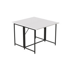 Стіл-книжка трансформер Морис 2 Ferrum-decor 750x1000x1100 Чорний метал ДСП Білий 16 мм (FRD-107319)