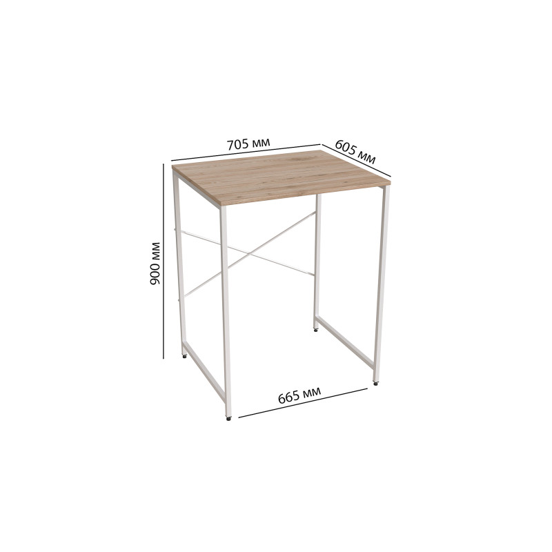 Стелаж-полиця Бафрум 401 Ferrum-decor для пральної машини 90x70,5x60,5 Білий метал ДСП Дуб Сан-Марино 16 мм (FRD-107359)