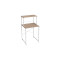 Стелаж-полиця Бафрум 402 Ferrum-decor для пральної машини 133,5x70,5x60,5 Білий метал ДСП Дуб Сан-Марино 16 мм (FRD-107369)