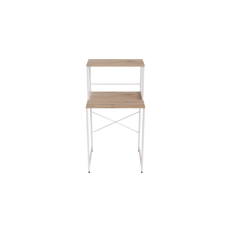 Стелаж-полиця Бафрум 402 Ferrum-decor для пральної машини 133,5x70,5x60,5 Білий метал ДСП Дуб Сан-Марино 16 мм (FRD-107369)