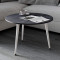 Журнальний круглий стіл OPTIMA 1 ніжки конусні Ferrum-decor 450x670x670 Білий метал ДСП Каштан Арвадонна 16 мм (FRD-107539)