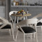 Круглий стіл OPTIMA 4 ніжки конусні Ferrum-decor 750x670x670 Білий метал ДСП Дуб Евок Прибережний 16 мм (FRD-107569)