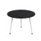 Журнальний круглий стіл OPTIMA 1 ніжки конусні Ferrum-decor 450x670x670 Білий метал ДСП Каштан Арвадонна 16 мм (FRD-107539)