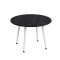 Журнальний круглий стіл OPTIMA 2 ніжки конусні Ferrum-decor 450x670x670 Білий метал ДСП Каштан Арвадонна 16 мм (FRD-107549)