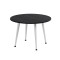 Журнальний круглий стіл OPTIMA 2 ніжки конусні Ferrum-decor 450x670x670 Білий метал ДСП Каштан Арвадонна 16 мм (FRD-107549)