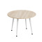 Журнальний круглий стіл OPTIMA 2 ніжки конусні Ferrum-decor 450x670x670 Білий метал ДСП Дуб Сонома 16 мм (FRD-107479)