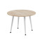 Журнальний круглий стіл OPTIMA 2 ніжки конусні Ferrum-decor 450x670x670 Білий метал ДСП Дуб Сонома 16 мм (FRD-107479)