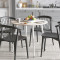 Круглий стіл OPTIMA 5 ніжки конусні Ferrum-decor 750x900x900 Білий метал ДСП Дуб Сонома 16 мм (FRD-107489)