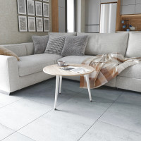 Журнальний круглий стіл OPTIMA 1 ніжки конусні Ferrum-decor 450x670x670 Білий метал ДСП Дуб Сонома 16 мм (FRD-107469)