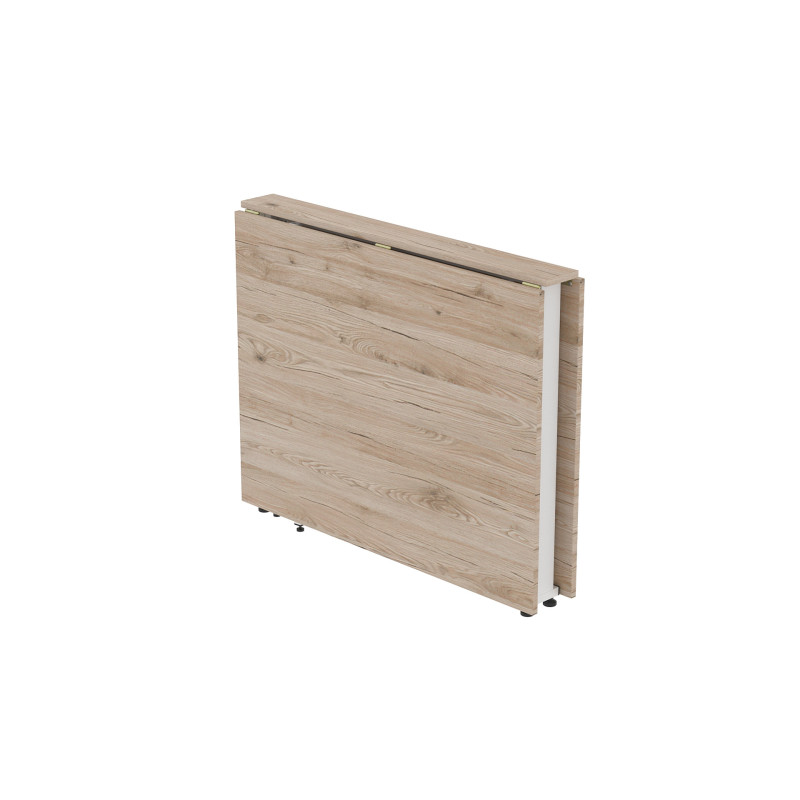 Обідній стіл трансформер книжка Оріон Pro Ferrum-decor 75x152x90 Білий метал ДСП Дуб Сан-Марино 16 мм (FRD-107409)