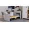 Ліжко трансформер комод ASCET 3 Ferrum-decor 920x2000x700 Чорний метал ДСП Бетон 16 мм (FRD-107339)