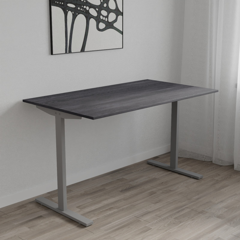Стіл письмовий Space Ferrum-decor 750x1000x600 Сірий метал ДСП Каштан Арвадонна 16 мм (FRD-107839)