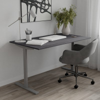 Стол письменный Space Ferrum-decor 750x1400x700 Серый металл ДСП Каштан Арвадонна 16 мм (FRD-107989)