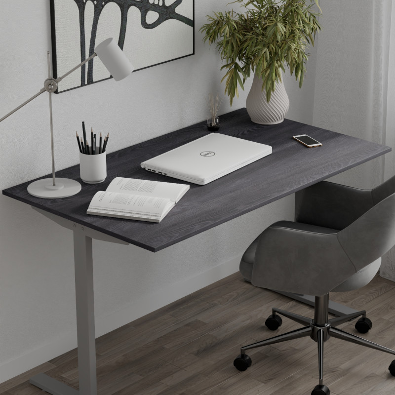 Стіл письмовий Space Ferrum-decor 750x1000x600 Сірий метал ДСП Каштан Арвадонна 16 мм (FRD-107839)