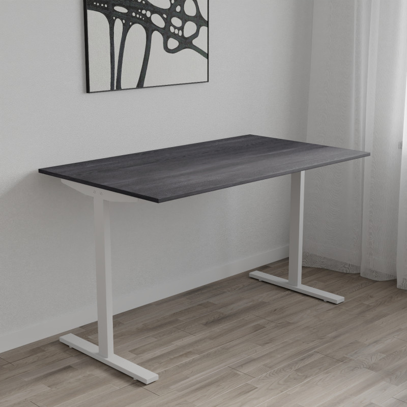 Стіл письмовий Space Ferrum-decor 750x1400x700 Білий метал ДСП Каштан Арвадонна 16 мм (FRD-107999)
