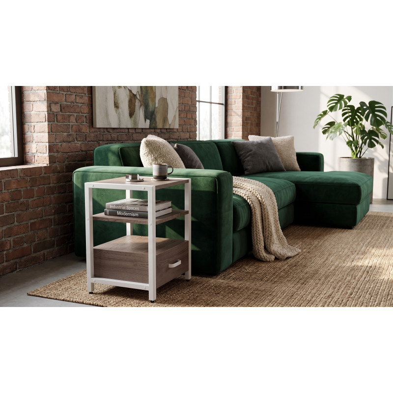 Тумба універсальна Ferrum-decor Вів'єн 1/1 50x41x40 білий ДСП Дуб Кремона Канолло 16 мм (FRD-107809)