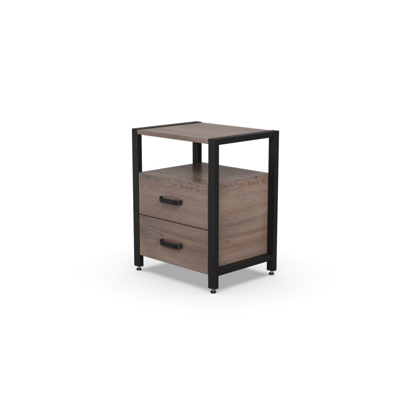 Тумба універсальна Ferrum-decor Вів'єн 2/2 50x41x40 чорний ДСП Дуб Кремона Канолло 16 мм (FRD-107759)