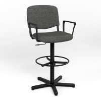 Крісло офісне поворотне ISO GTP RING BASE STOPKI PM64 C-73 (Сірий) (NWS-132048)