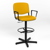 Крісло офісне поворотне ISO GTP RING BASE STOPKI PM64 V-26 (Жовтий) (NWS-132058)
