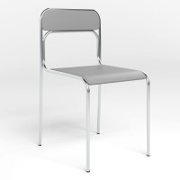 Стул офисный Новый Стиль ASCONA CHROME V-28 (Светло-серый) (NWS-127208)