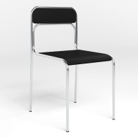 Стул офисный Новый Стиль ASCONA CHROME V-4 (Черный) (NWS-127198)