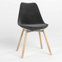 Стул обеденный Новый Стиль ASTI ALU SOFT WOOD (BOX-1) SORO-95 (Темно-серый) (NWS-127258)