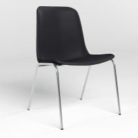 Стул офисный Новый Стиль BESTA NS CHROME (BOX-2) BS-BLACK (Черный) (NWS-127388)