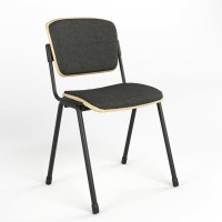 Стілець офісний Новий Стиль ERA WOOD BLACK PLUS C-73 (Сірий) M (NWS-127508)