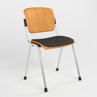 Стул офисный Новый Стиль ERA WOOD CHROME PLUS COMBI C-26 (Серый) M (NWS-127528)