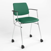 Стул офисный Новый Стиль ISIT ARM CHROME RMH (BOX-2) V-20 (Бирюзовый) (NWS-128068)