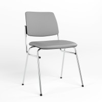 Стул офисный Новый Стиль ISIT CHROME V-28 (Светло-серый) (NWS-127988)