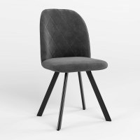 Стул обеденный Новый Стиль MILANA 4L BLACK (BOX-1) LN SORO-95 (Темно-серый) (NWS-128798)