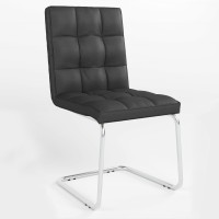 Стілець обідній Новий Стиль RALPH CF CHROME (BOX-2) ECO-30 (Чорний) (NWS-129088)