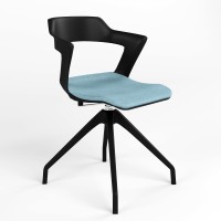 Стілець для відвідувачів Новий Стиль ZENITH PLAST PLUS COMBI BLACK PL68-4S (BOX) CSE-20 (Блакитний) (NWS-129968)