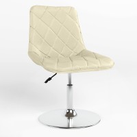 Обідній стілець Новий Стиль NICOLE 1S CHROME (BOX-1) SQR ECO-07 (Світло-бежевий) (NWS-121590)