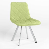 Обідній стілець Новий Стиль NICOLE 4L CHROME (BOX-1) RMB ECO-45 (Фісташковий) (NWS-122090)