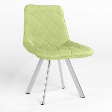 Обідній стілець Новий Стиль NICOLE 4L CHROME (BOX-1) RMB ECO-45 (Фісташковий) (NWS-122090)