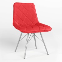 Обеденный стул Новый Стиль NICOLE 4LX ALU (BOX-1) SQR ECO-90 (Красный) (NWS-121620)