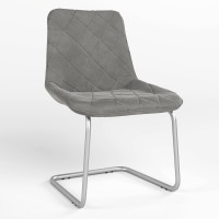 Обеденный стул Новый Стиль NICOLE CF ALU (BOX-1) SQR PUMA-03 (Светло-серый) (NWS-121580)