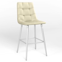 Барный стул Новый Стиль FORM HN ALU HOKER (BOX-1) SQR ECO-07 (Светло-бежевый) (NWS-129999)