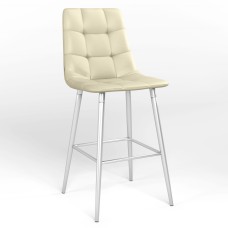 Барний стілець Новий Стиль FORM HN ALU HOKER (BOX-1) SQR ECO-07 (Світло-бежевий) (NWS-129999)