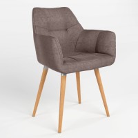 Обеденный стул Новый Стиль DASTER WOOD ALU (BOX-1) LN PL-05 (Светло-коричневый) (NWS-121223)
