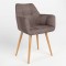 Стул на раме DASTER WOOD ALU (BOX-1) LN PL-05 (Светло-коричневый) (NWS-121223)