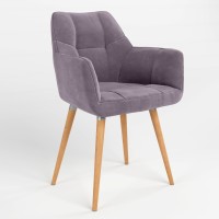 Обеденный стул Новый Стиль DASTER WOOD ALU (BOX-1) LN SORO-65 (Фиолетовый) (NWS-121243)