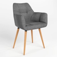 Обеденный стул Новый Стиль DASTER WOOD BLACK (BOX-1) LN PL-16 (Серый) (NWS-121253)